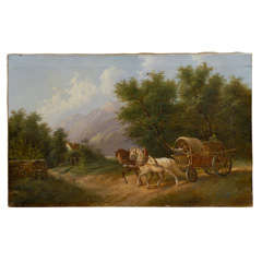 Painting with Carriage Scene