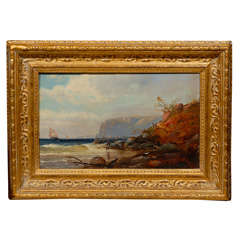 Oil on Board Shoreline Scene