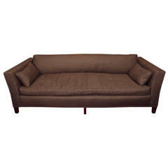 Retro tobacco linen sofa