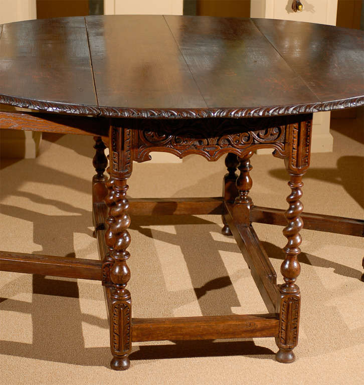 Carved Gateleg Table For Sale
