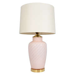 Pale Pink Murano Lamp