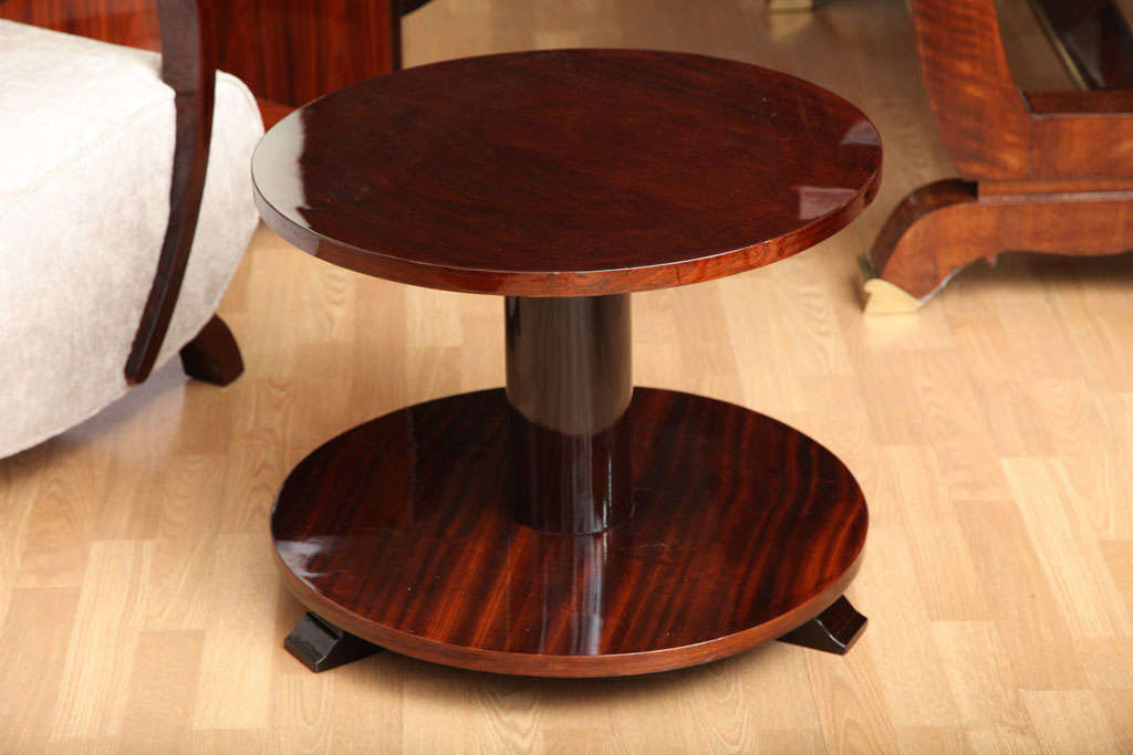 French Art Deco Round Side Table