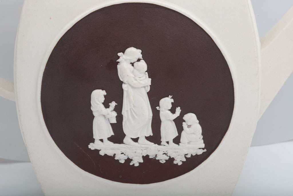 A Fine Signed Turner Stoneware Teapot With Classical Figures For Sale 2
