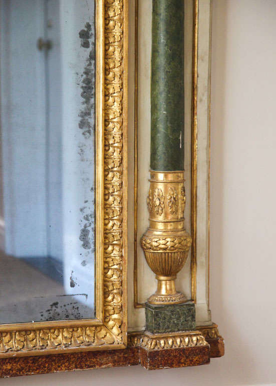 19th Century Exceptional, 19th century, large mirror For Sale