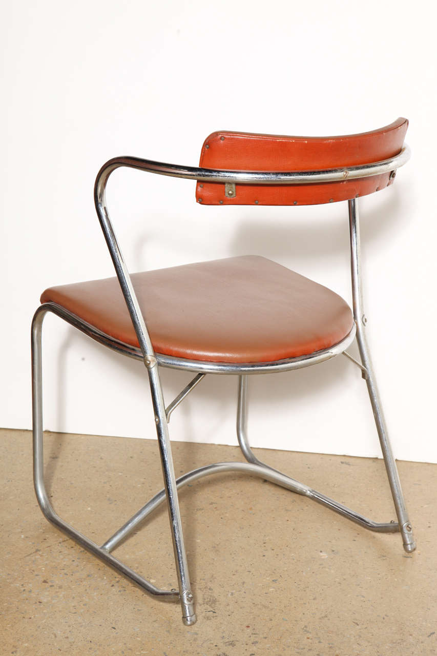 Stainless Steel rare set of 4 KEM Weber for Lloyd Chairs