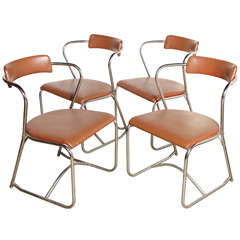 Antique rare set of 4 KEM Weber for Lloyd Chairs