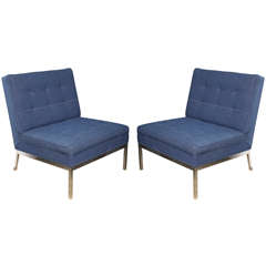 pair of Florence Knoll Slipper Chairs