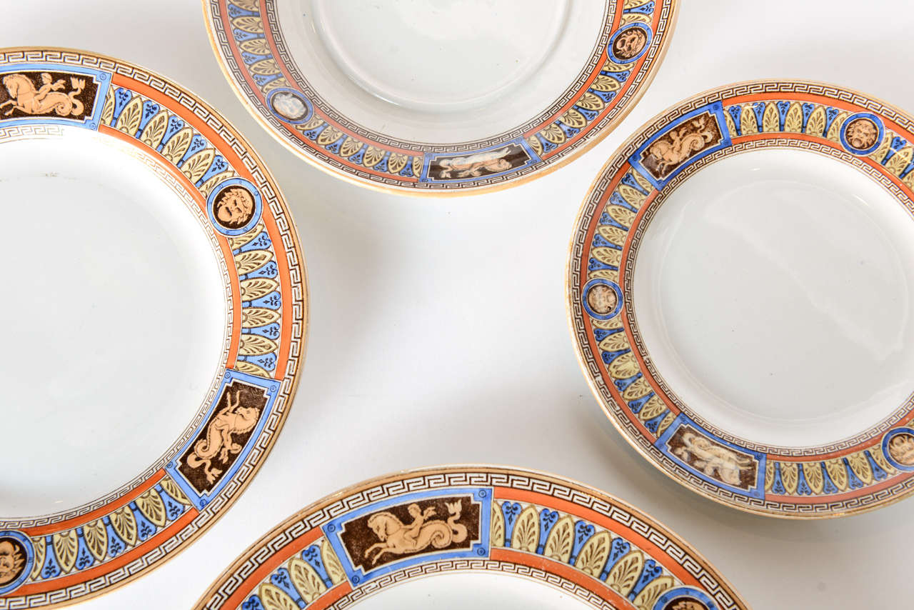 Partial Dinner Service of Mintons Dinnerware, 19th Century In Good Condition For Sale In Hollywood, FL