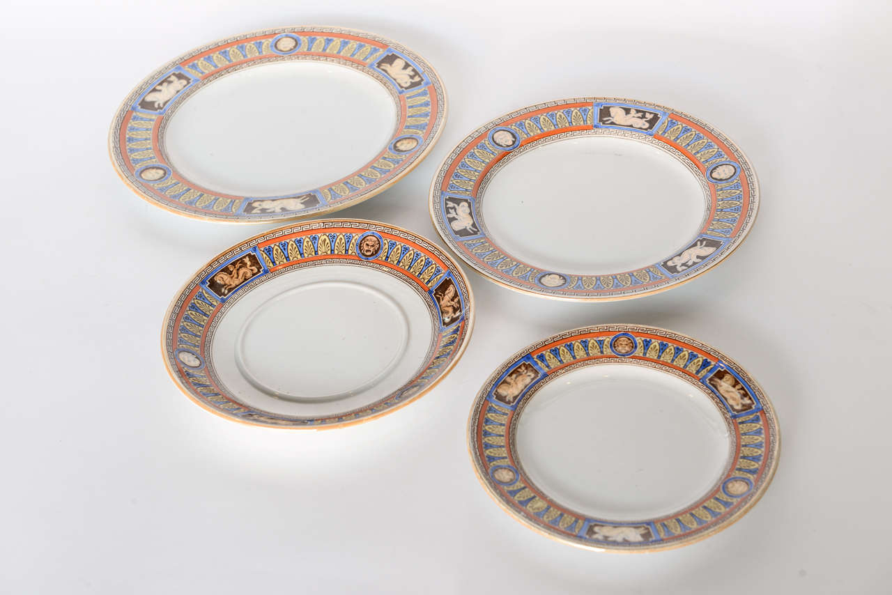 Porcelain Partial Dinner Service of Mintons Dinnerware, 19th Century For Sale