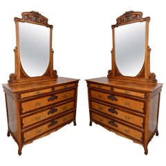 Antique Prof Dressers/ Commodes, Vanities, Servers with Mirrors, Late 9th Century