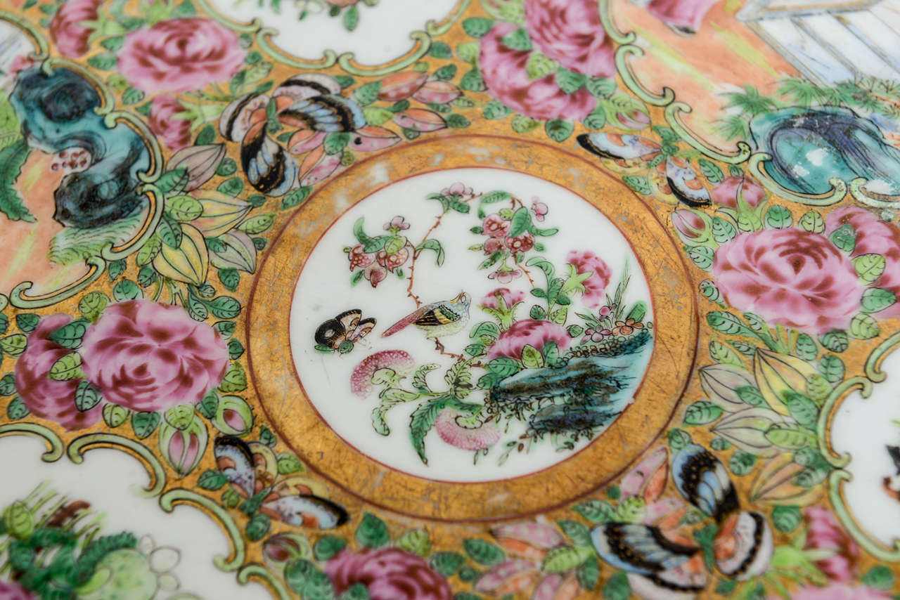 Huge Chinese Porcelain Famille Rose Oval Platter, 19th century 2