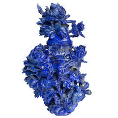 Chinese Lapis Lazuli Covered  Vase/ Urn, 19th Century