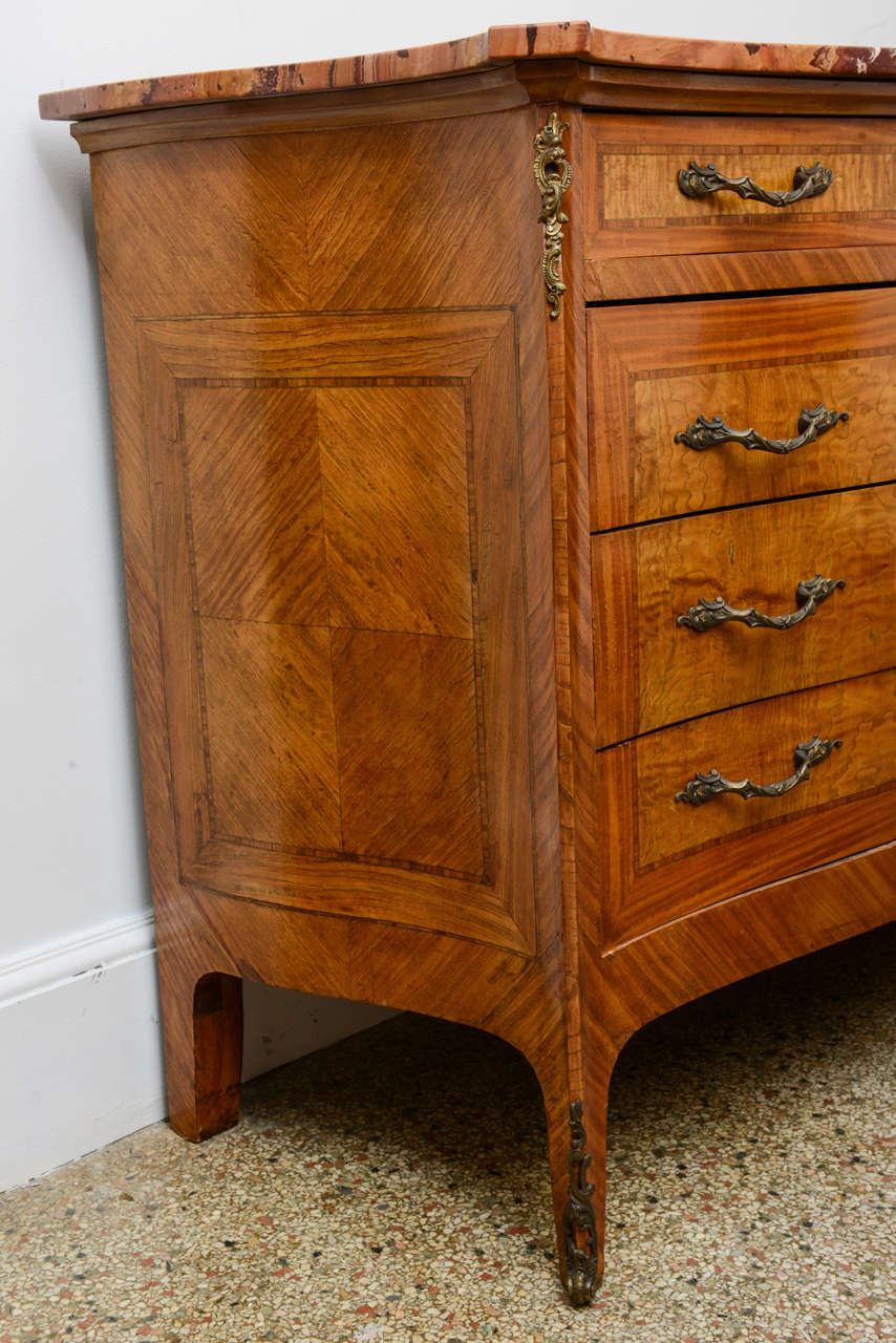 French Commode/ Dresser, Vanity with Marble Top & Mirror, Circa 1900 For Sale 5