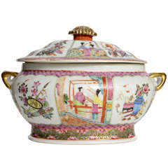 Chinese Famille Rose Tureen with Cover, 19th Century