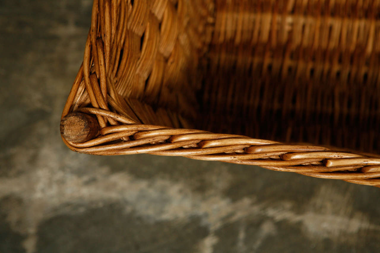 French Wicker Basket For Sale