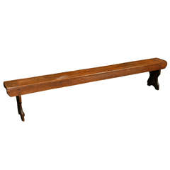 English 19C Pine School Bench