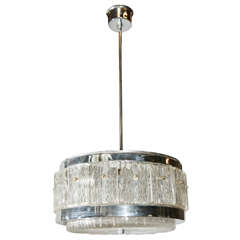 Chrome and Glass Chandelier 11