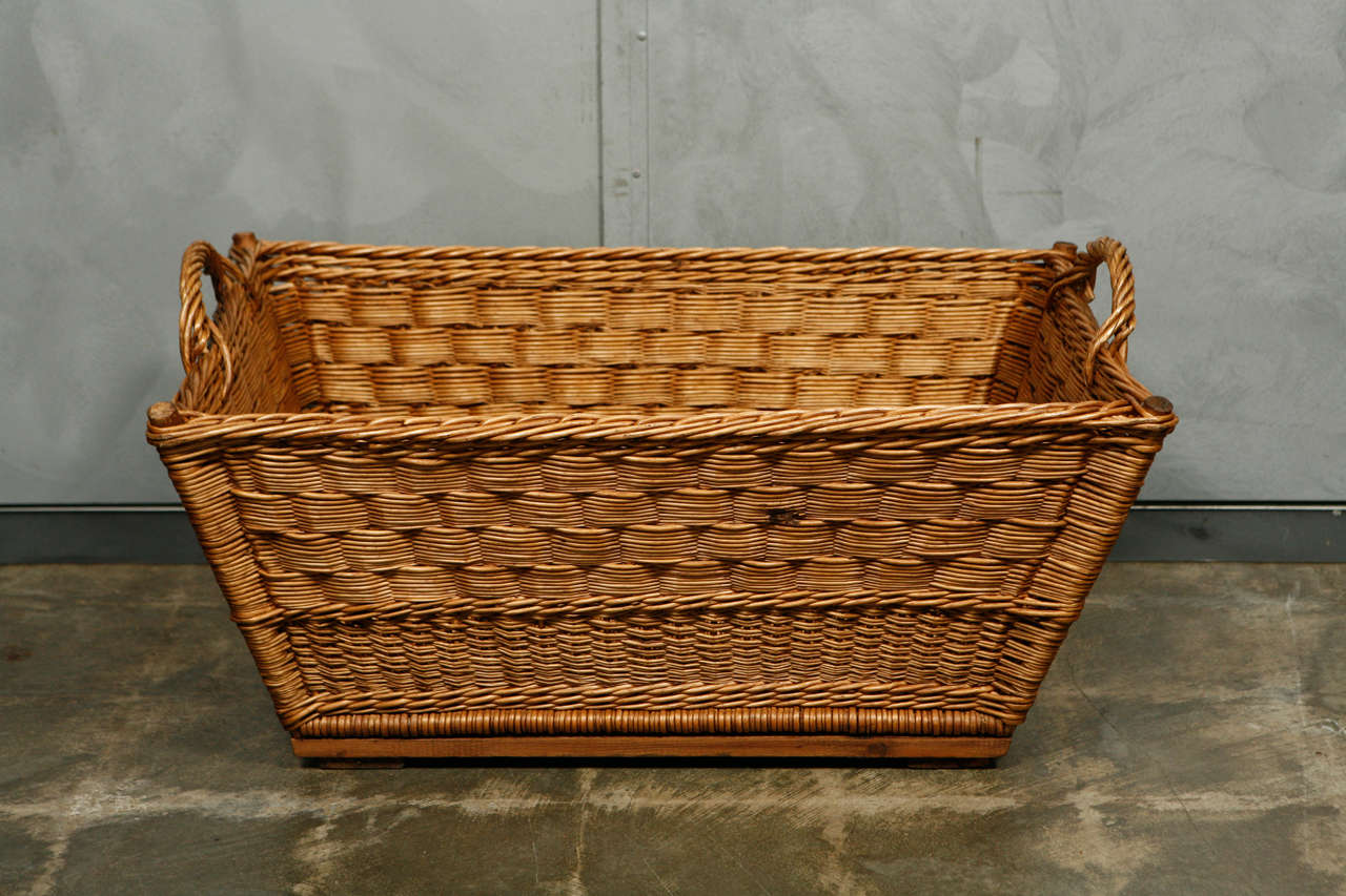 Wicker Basket For Sale at 1stdibs