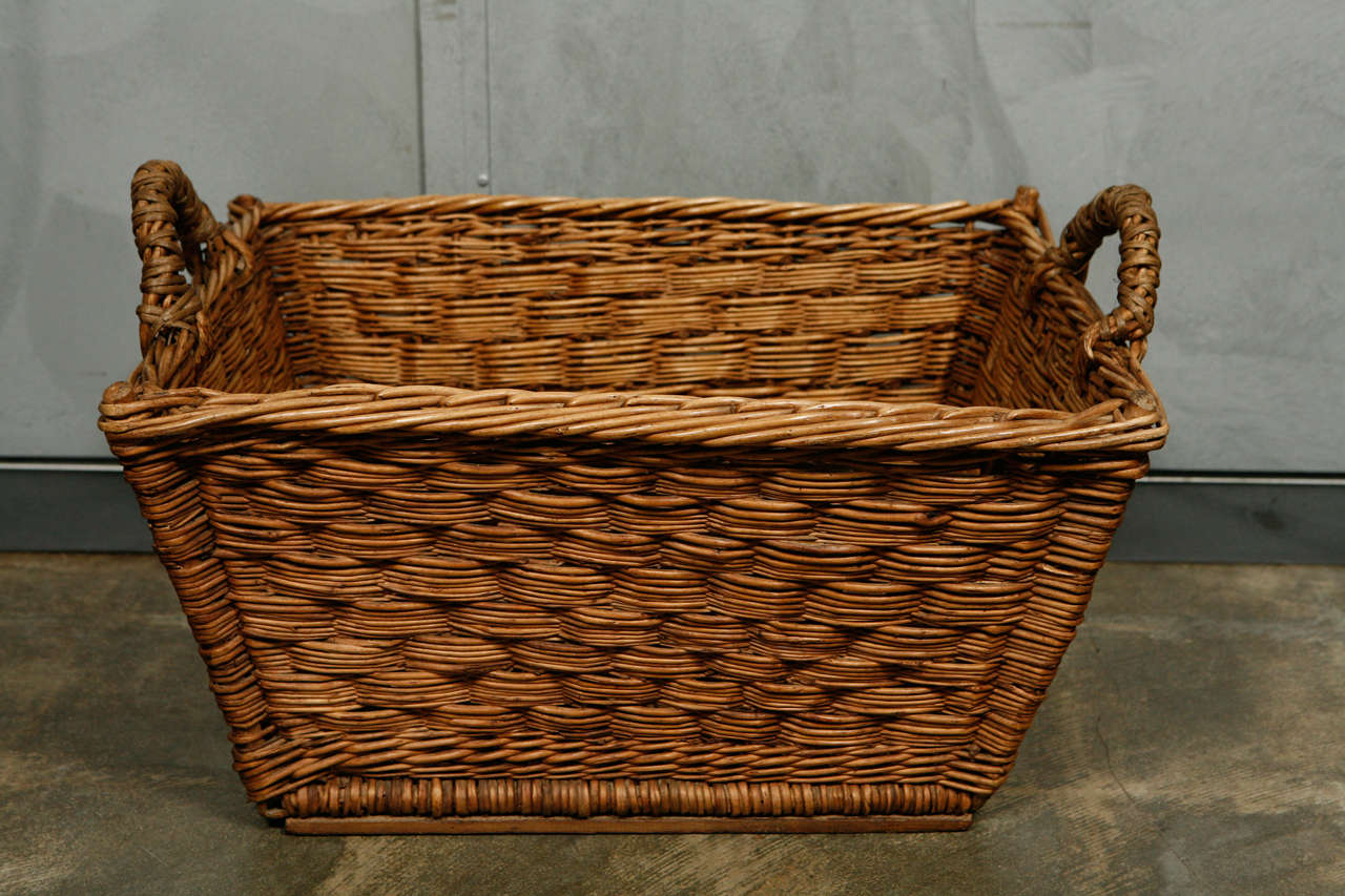 Wicker Basket For Sale at 1stdibs