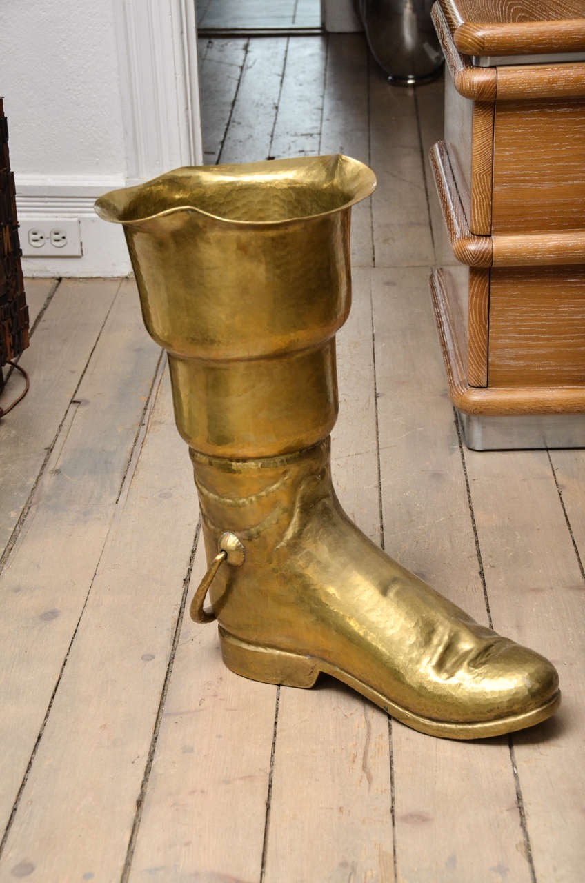 Brass Boot Umbrella Stand at 1stDibs brass boots, brassboot