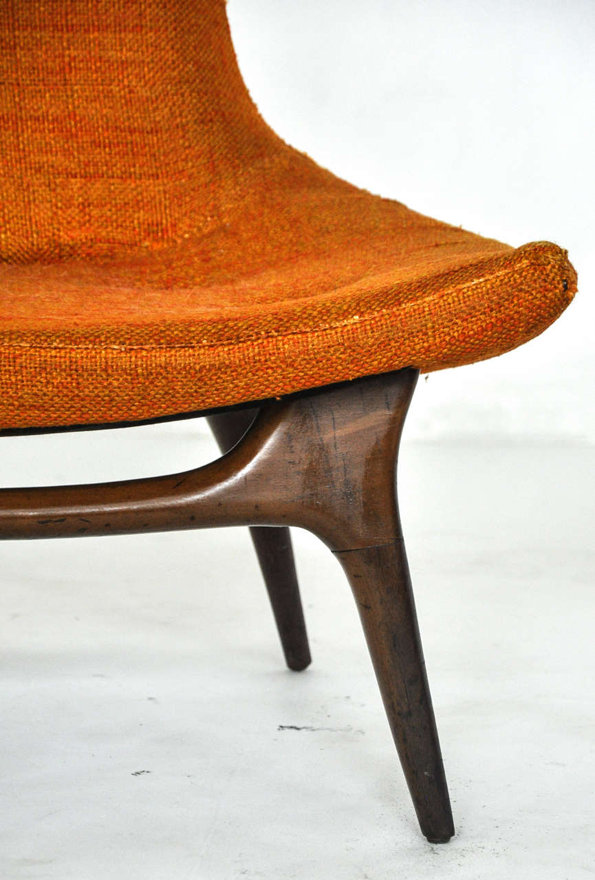 Mid-Century Modern High Back Lounge Chairs, Karpen