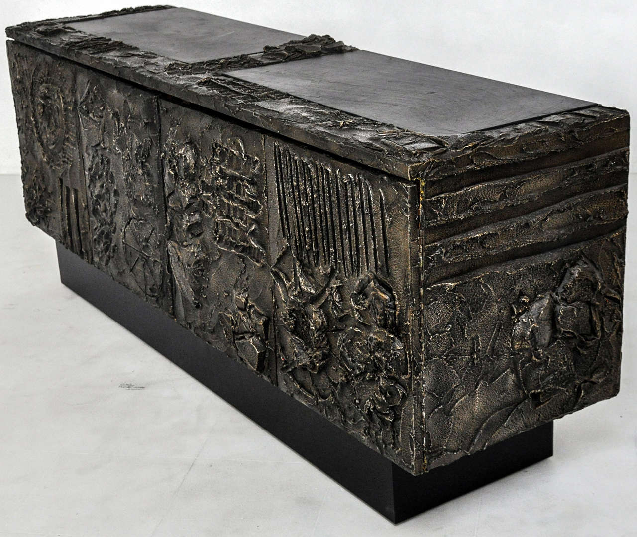 Late 20th Century Paul Evans Sculpted Bronze Sideboard