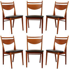Vintage Set of 6 Stanley Young for Glenn of CA Dining Chairs