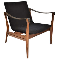 Danish Safari Chair by Karen & Ebbe Clemmensen, 1960's