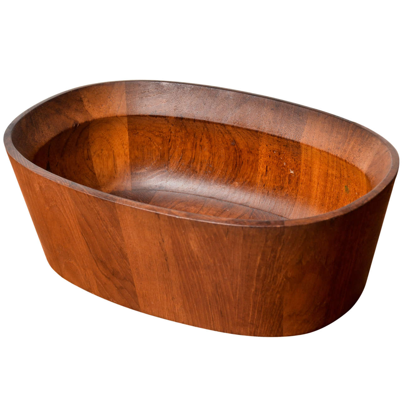 Staved Teak Oval Centerpiece by Jens Quistgaard For Sale