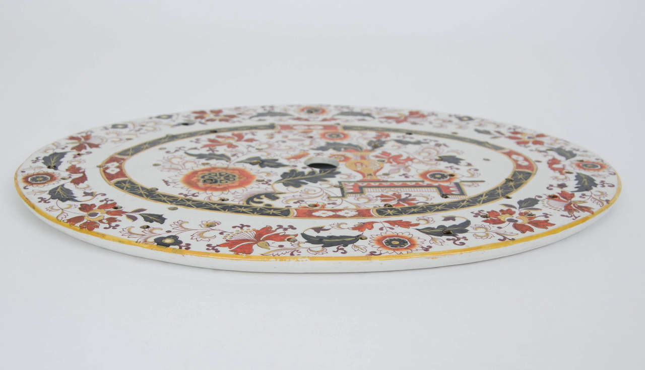  Mason's Ironstone Drainer Plate, Hand-Painted Old Japan Pattern, circa 1870 1