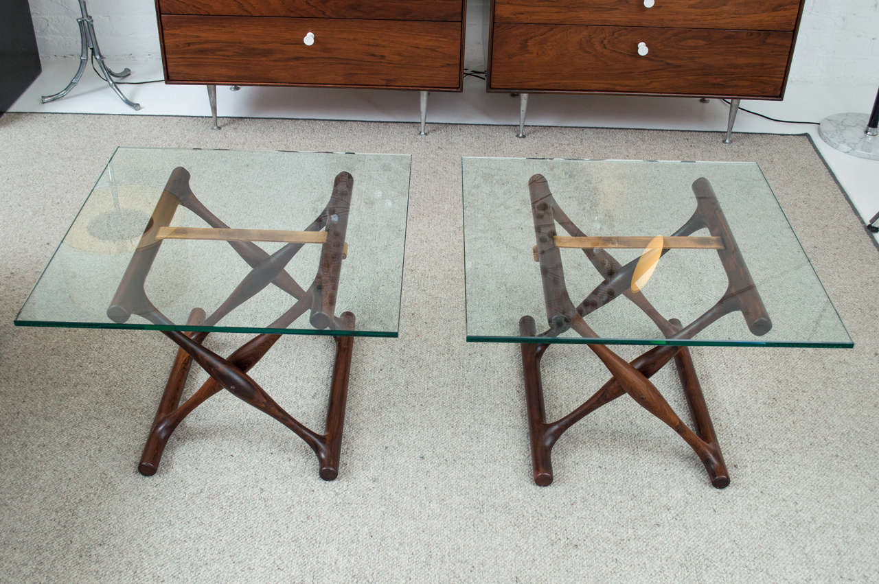Mid-20th Century Poul Hundevad Rosewood Side Tables For Sale