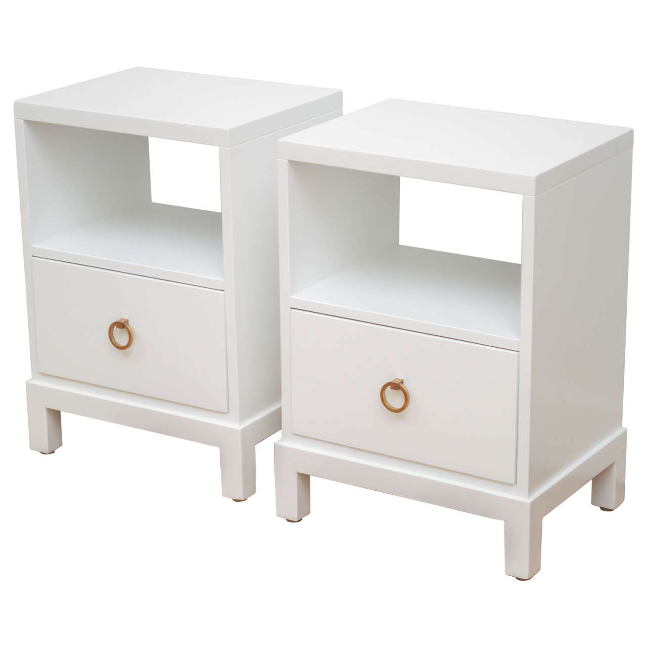 Pair of Widdicomb Lacquered Nightstands For Sale