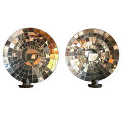 Pair of Large Mirrored Sconces
