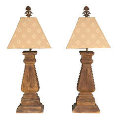 Pair of Iron Post Lamps