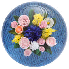 Beautiful Melissa Ayotte Bouquet Paperweight on "Woven" Background Beautiful Melissa Ayotte Bouquet Paperweight on "Woven" Background