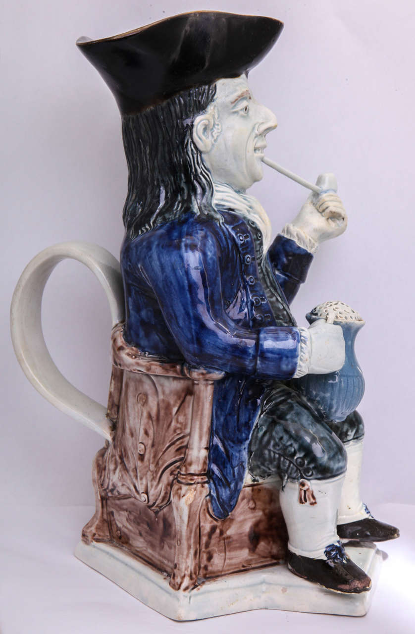 Rare Wood Family Squire Toby Jug In Good Condition For Sale In New York, NY