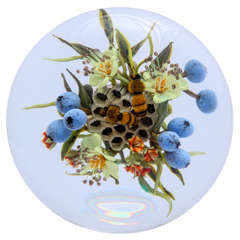 Vintage Paul Stankard Honeycomb Bouquet Paperweight