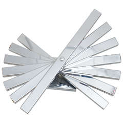 1970's Sciolari flush mount chrome ceiling light 12