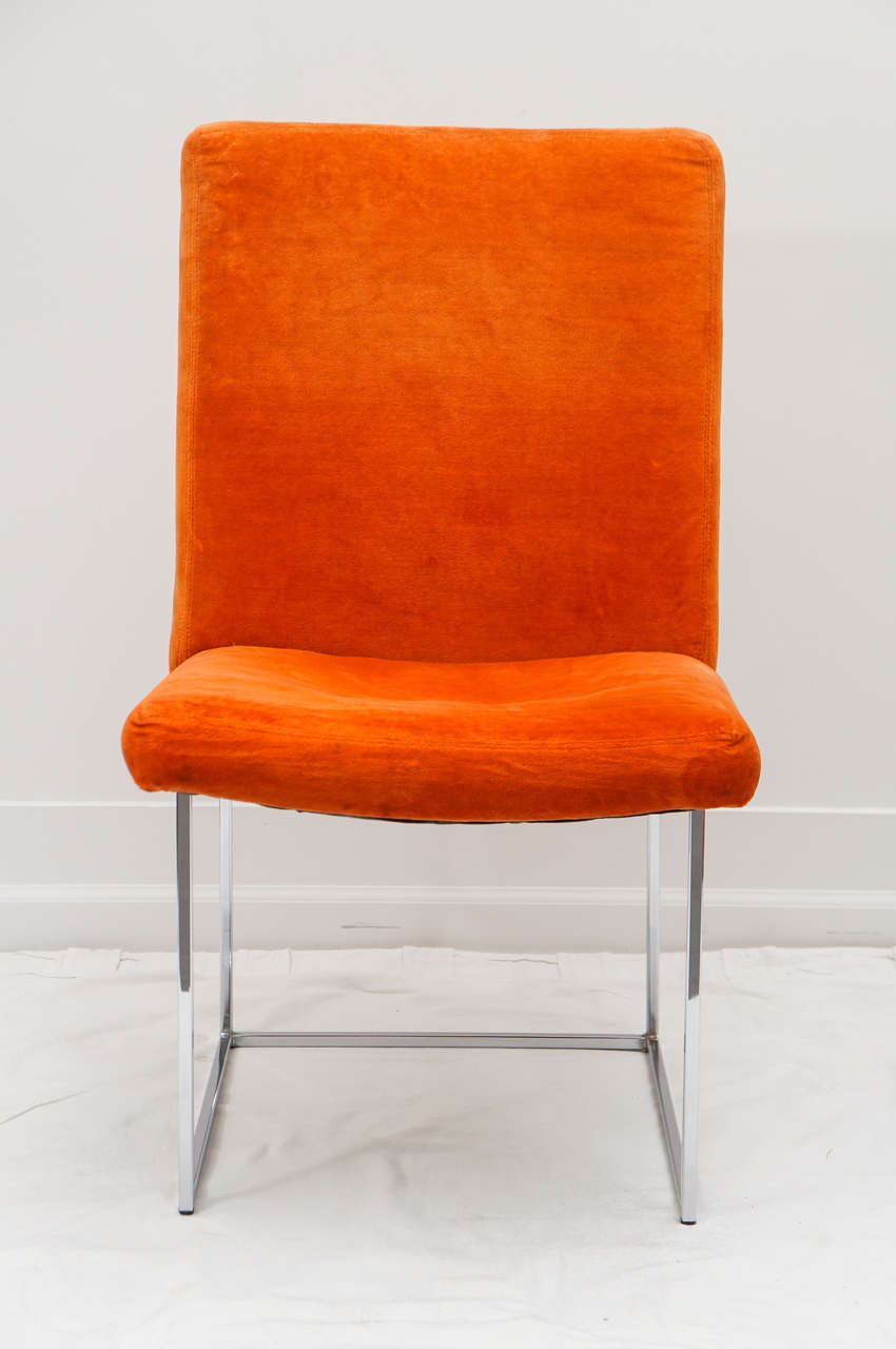 Always in style. You can pair these with any table, almost. orange is the new black. They look great as is, but this is original fabric, so an update is suggested. .