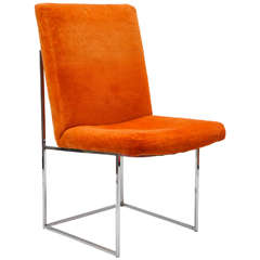6 mid century Milo Baughman chrome dining chairs