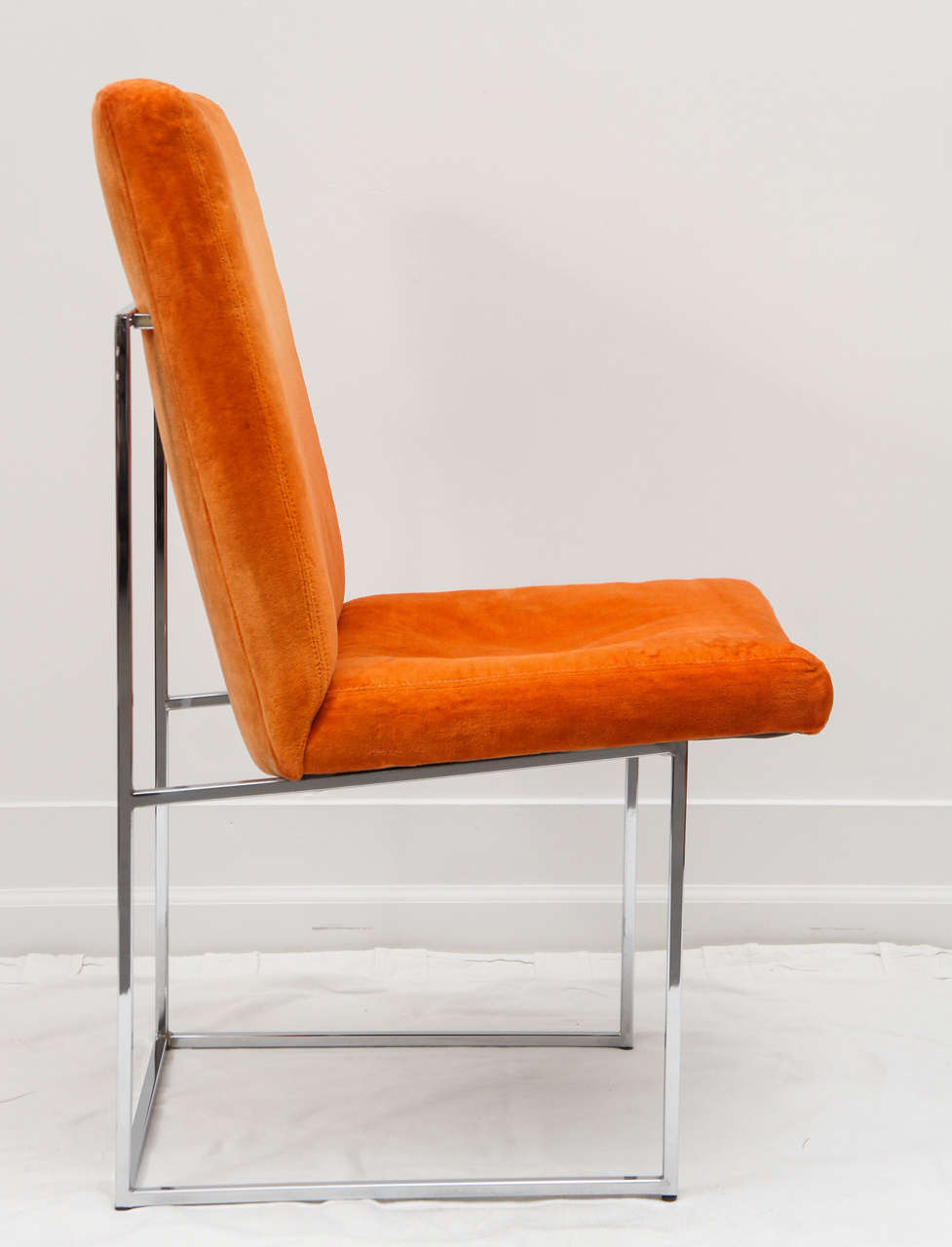 Mid-Century Modern 6 mid century Milo Baughman chrome dining chairs For Sale