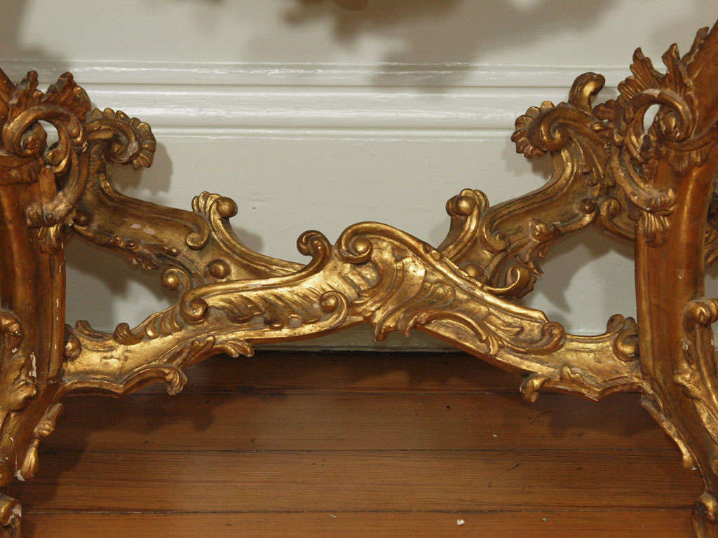 18th Century Italian Giltwood Console W/ Sienna Top For Sale 2