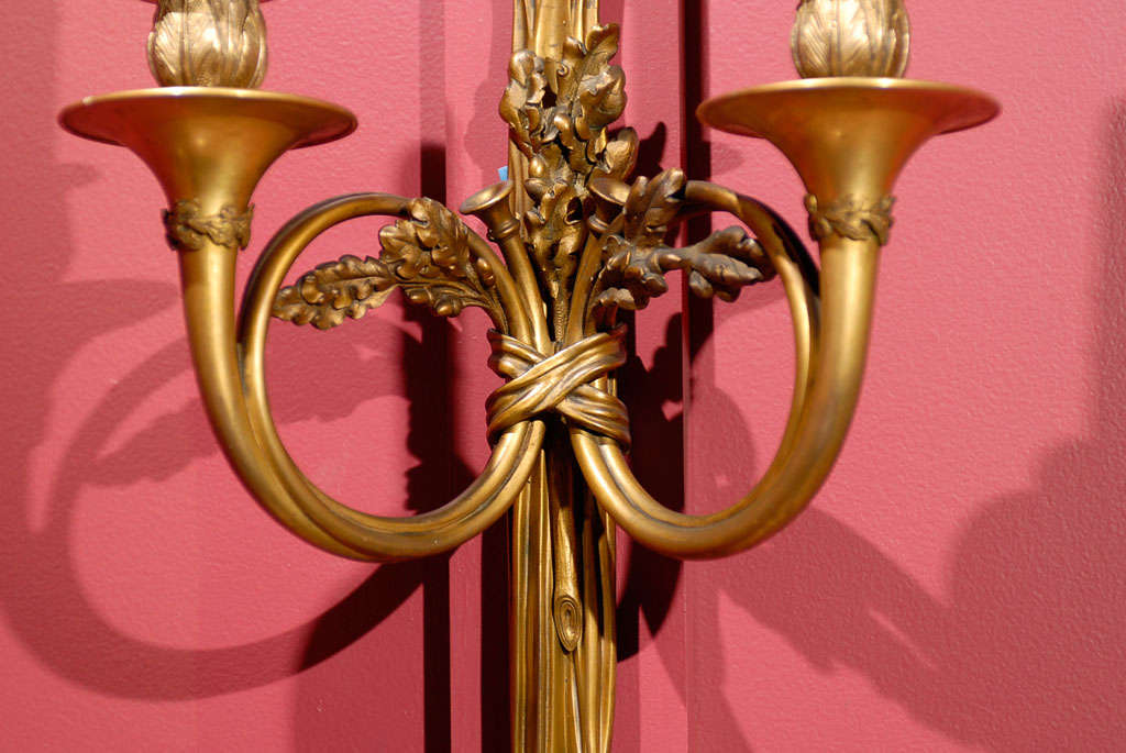 French Two-Light Sconces In Excellent Condition In Atlanta, GA