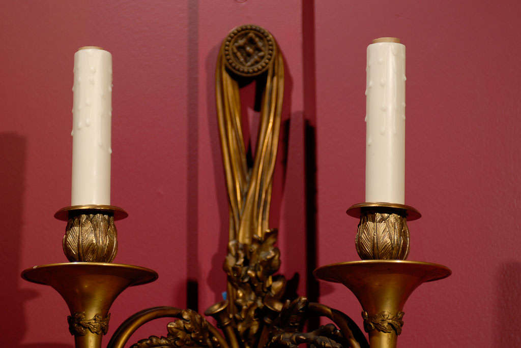 Early 20th Century French Two-Light Sconces