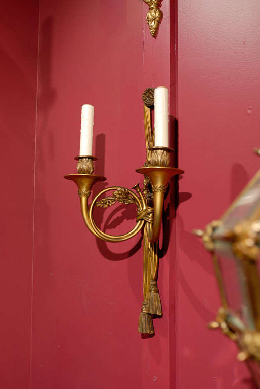 French Two-Light Sconces 1