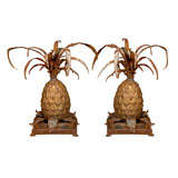 PAIR OF PINEAPPLES