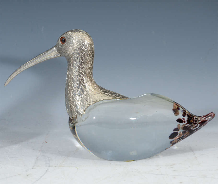 Pair of Mid Century Murano Glass Bird Sculptures 6