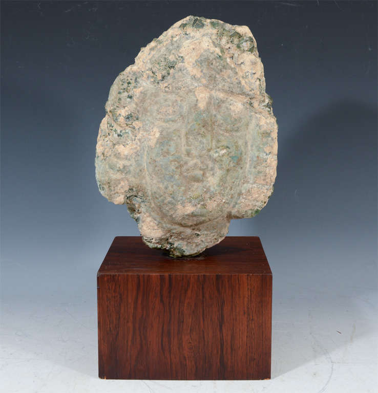 Antique Late Gandharan Period Quartz Buddha Head Sculpture