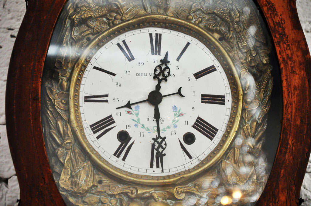 Wood 19th Century Morbier Grandfather Clock