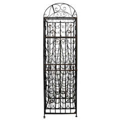 Vintage Handmade Wrought Iron Wine Rack